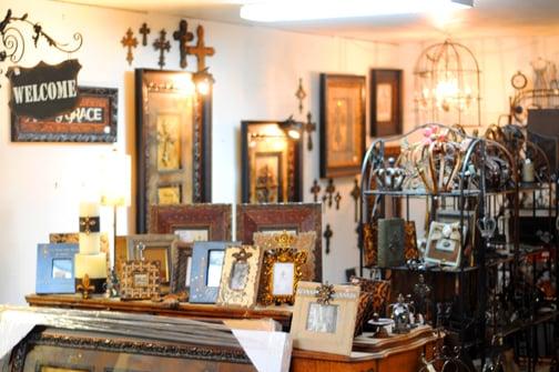 Wonderful collection of bejeweled metal and wood crosses.