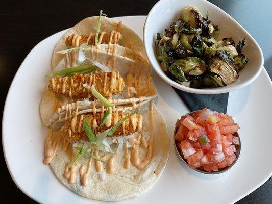 Fish Tacos with Brussel Sprouts