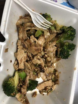 Gross over cooked, half was black