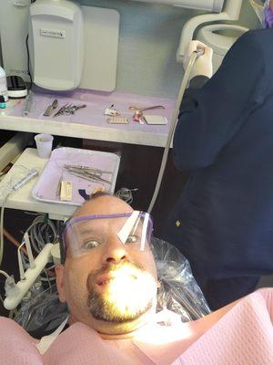 Happy to get a root canal......!!   I needed one badly....