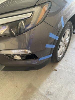 Front damage to my car