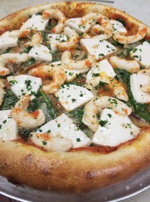 Shrimp scampi pizza...why not