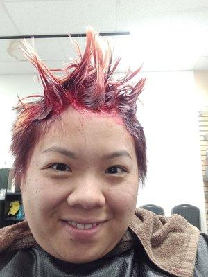 Transforming My Home Box Dye Ruby Red into a much more Powerful and Vibrant Professionally Sexy Hombre Red ;0)