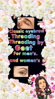 Eyebrow threading services