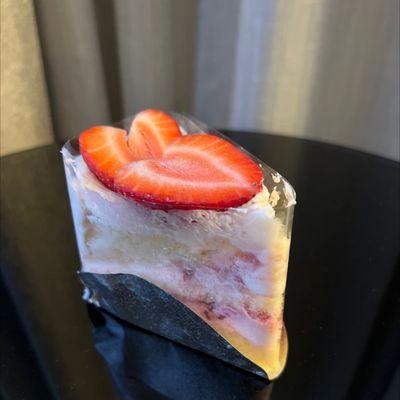 Strawberry soft cake slice