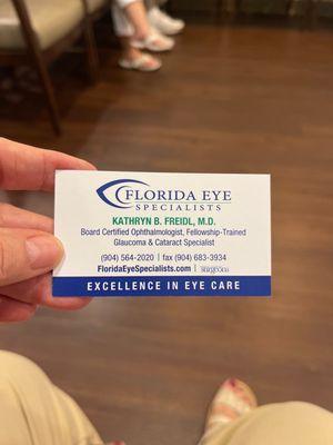 Dr. Freidl is a great Eye Doctor/Surgeon! Thank you.