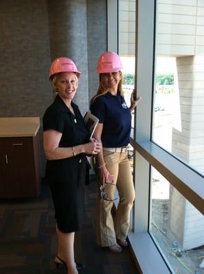 Charlene Ierna tours Wesley Chapels new hospital with Connie Bladon, Executive Director of Florida Hospital Wesley Chapel.