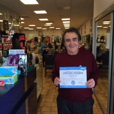 Owner Fausto Arnieri was honored Life time membership from the Professional Beauty Association over 58 years active member du...