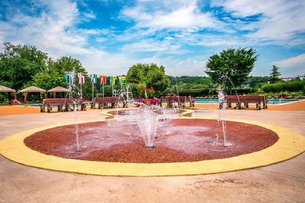 Custom-made Splash Pad at the Resort-Style Pool Club