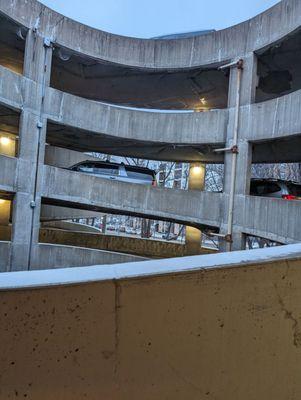 The spiral parking ramp