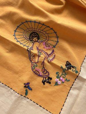 lovely embroidered tablecloth