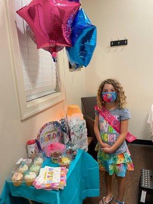 Gladys surprised my daughter with a whole birthday setup for her special birthday facial experience!