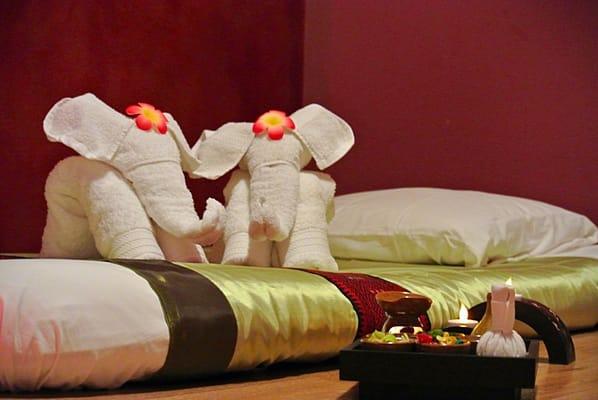 Traditional Thai massage room