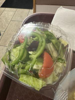 My salad that came with my meal