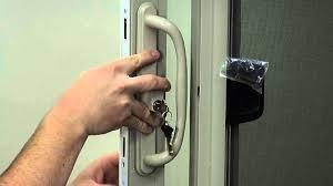 I replace the latch on the sliding glass door that was broken...............