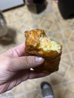 Shrimp in a vegetable only egg roll