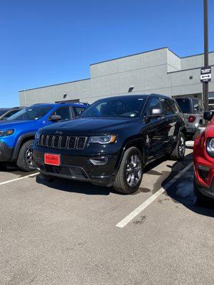 My new car at the dealership.