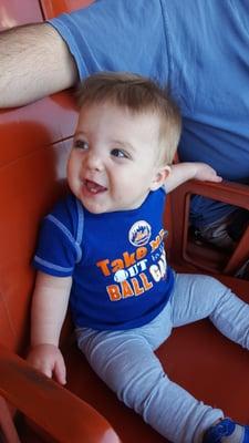 Our young fan enjoying the NY Mets Triple A Affiliate. "Our Las Vegas 51s"