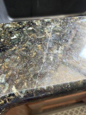 Cracked granite