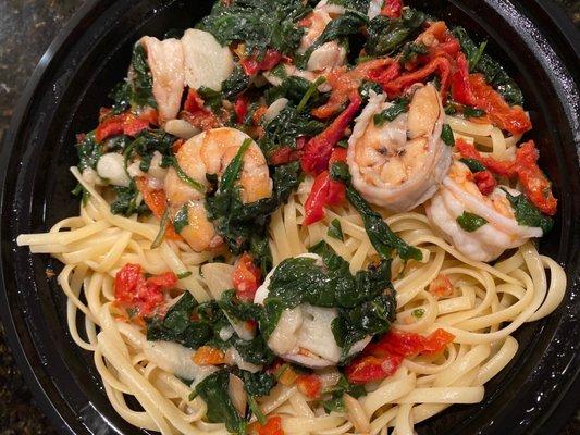 Shrimp and spinach