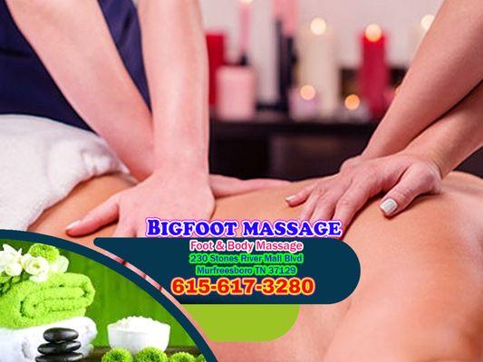 Bigfoot Massage. Four Hands Massage.