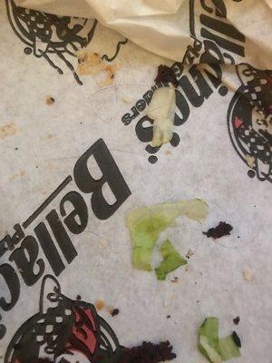 Hair in the garlic bread box... absolutely disgusting.