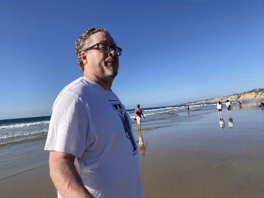 Eric Talbott at the beach.