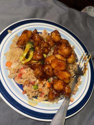 S1. General Tso's Chicken 48. Roast Pork Fried Rice