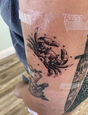 Crab tattoo