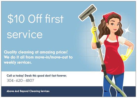 Cleaning special this month!!