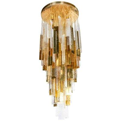 Unique Brass & Murano glass pendant ceiling light, from Sciolari, Italy, 1960. From D'LightUs, European mid century dealer @ Market Stalls