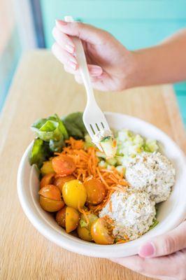 Protein Bowl with chicken salad