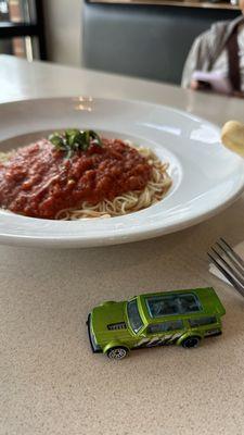 The angel hair Marinara noodles is absolutely delicious!