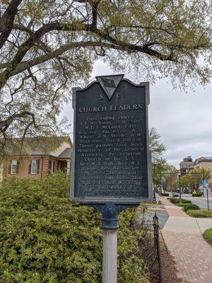 First Presbyterian Church Historical Marker