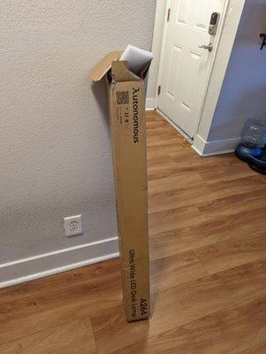 package was opened and tried to check what was in it.