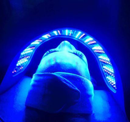 we offer LED light therapy for acne, anti agin and pain relief