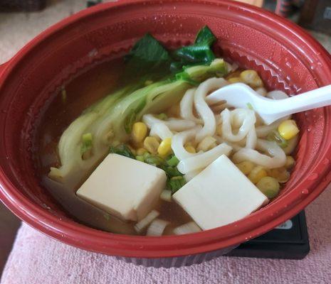 Veggie Udon, broth added