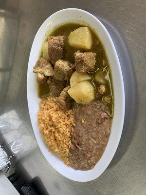 Carne de puerco con papa