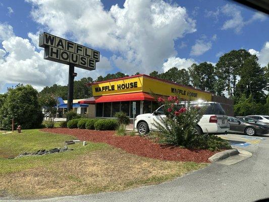 Driving up to Waffle House!!