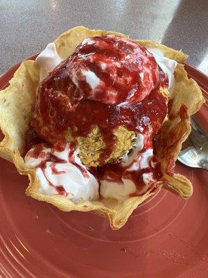 Deep Fried Ice Cream, I asked for strawberry and they had it