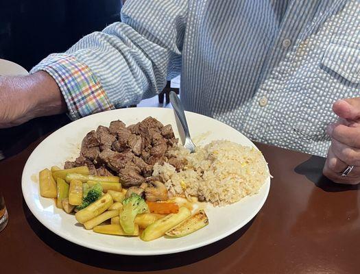 Filet Steak Hibachi dinner