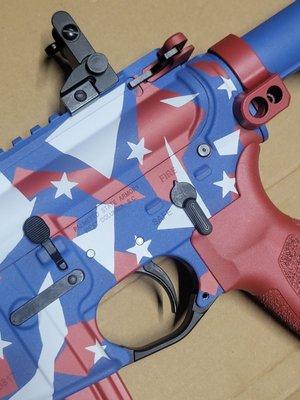 Red, White, and Blue Splinter Camo with General Stars