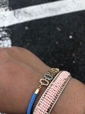 Blue woven bracelet