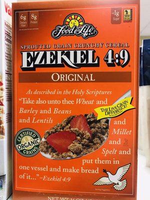 Ezekiel sprouted grain products...