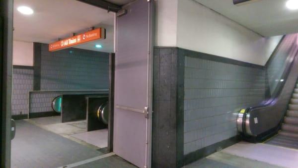 Entrance to Peachtree Center Marta Station from in front of the post office.