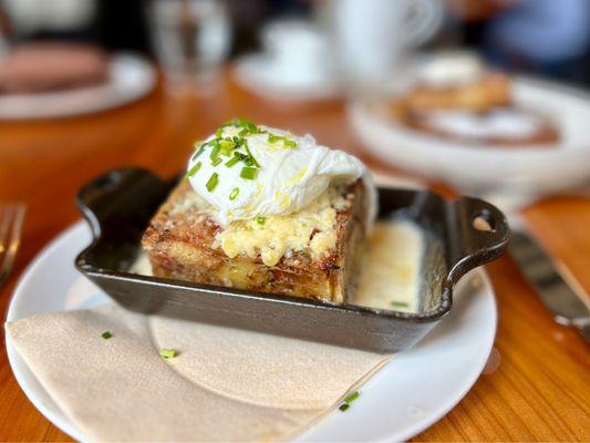 Savory bread pudding