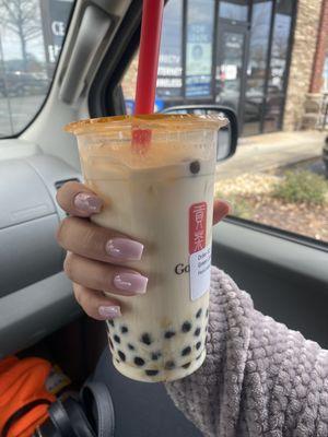 Cold Milk Tea with Black Pearls