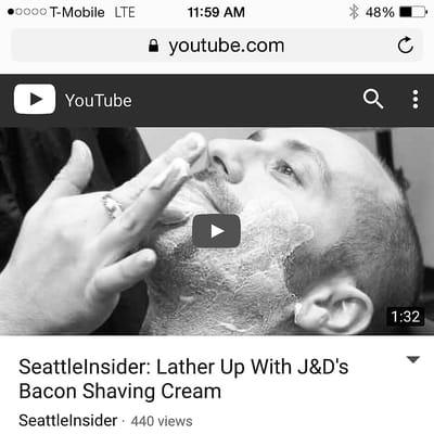 Kiro 7 tv. Commercial I did. Bacon scented shaving cream!