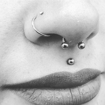 Nose/septum/Medusa piercing