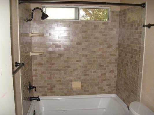 Beautiful bathroom, thanks to Wiseman's Home Improvement!!